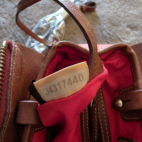 Dooney & Bourke Wilson Satchel Bag R343 Orange Pebble Leather w/ Strap Rare - Picture 3 of 16